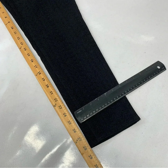 Calvin Klein Jeans Pants Woman 16  Black Textured Skinny Pockets Zip  Work NEW - Picture 9 of 12